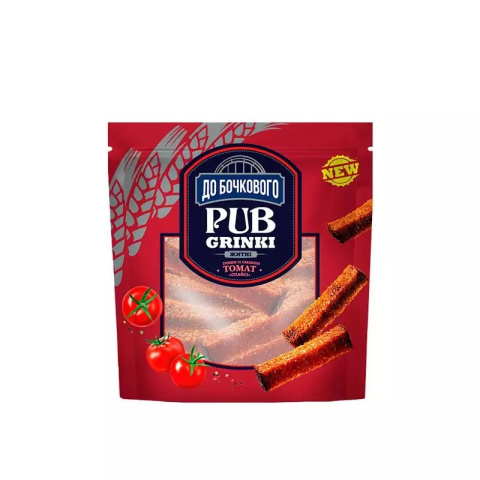 "Do boczkowogo" Grzanki żytnie o smaku "Tomato spicy", 130g "Do boczkowogo" Grzanki żytnie o smaku "Tomato spicy", 130g