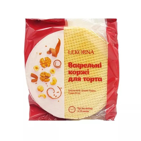 Wafle tortowe Lekorna "Klasyczny" 8 szt. 90 g Wafle tortowe Lekorna "Klasyczny" 8 szt. 90 g