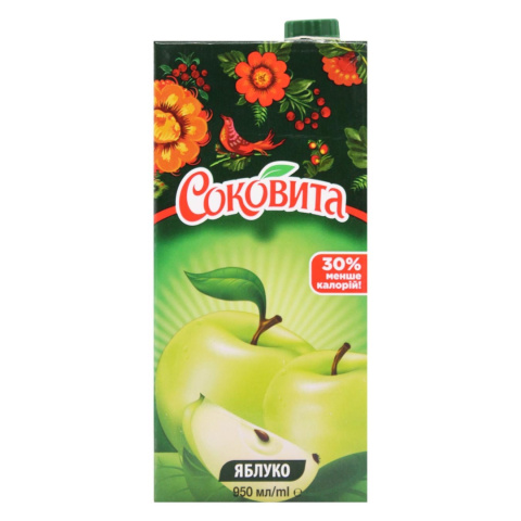 Nektar jabłko-biale winogrona "Sokovita" 950ml Nektar jabłko-biale winogrona "Sokovita" 950ml